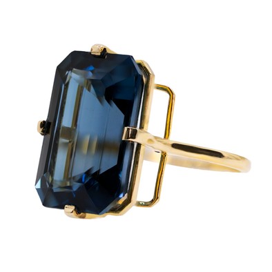  Inel Aur Galben 18k, London Topaz 34.38 ct 2