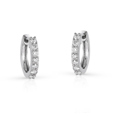  Cercei Aur Alb 18K, Diamante 0.55 ct 1