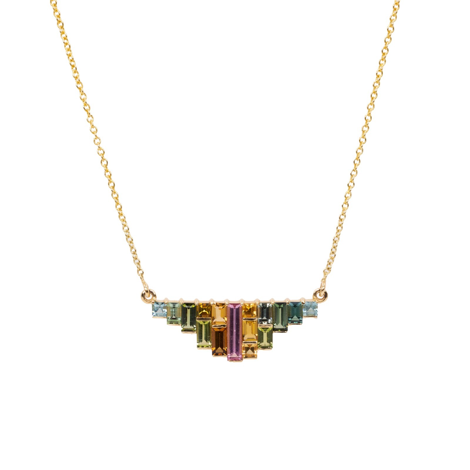  Colier Aur Galben 18K, Turmalina, Citrin,  1.32 Ct 1