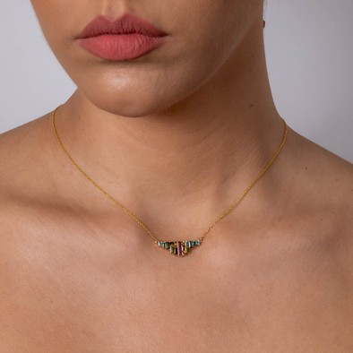  Colier Aur Galben 18K, Turmalina, Citrin,  1.32 Ct 2