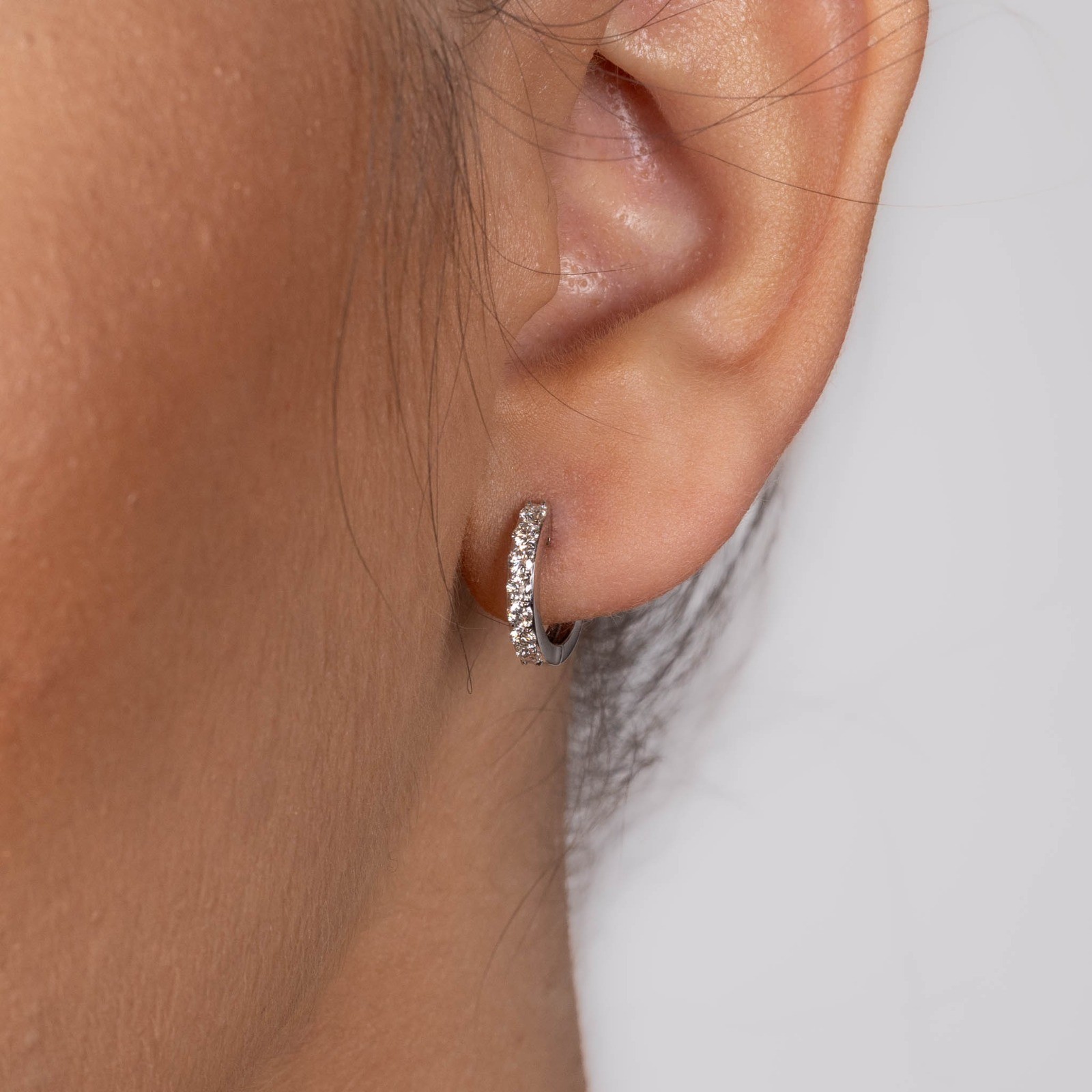  Cercei Aur Alb 18K, Diamante 0.55 ct 2