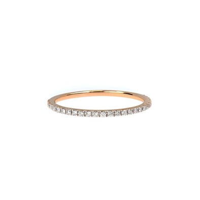  Inel Aur Roz 18K, Diamante Incolore 0.10 Ct 1