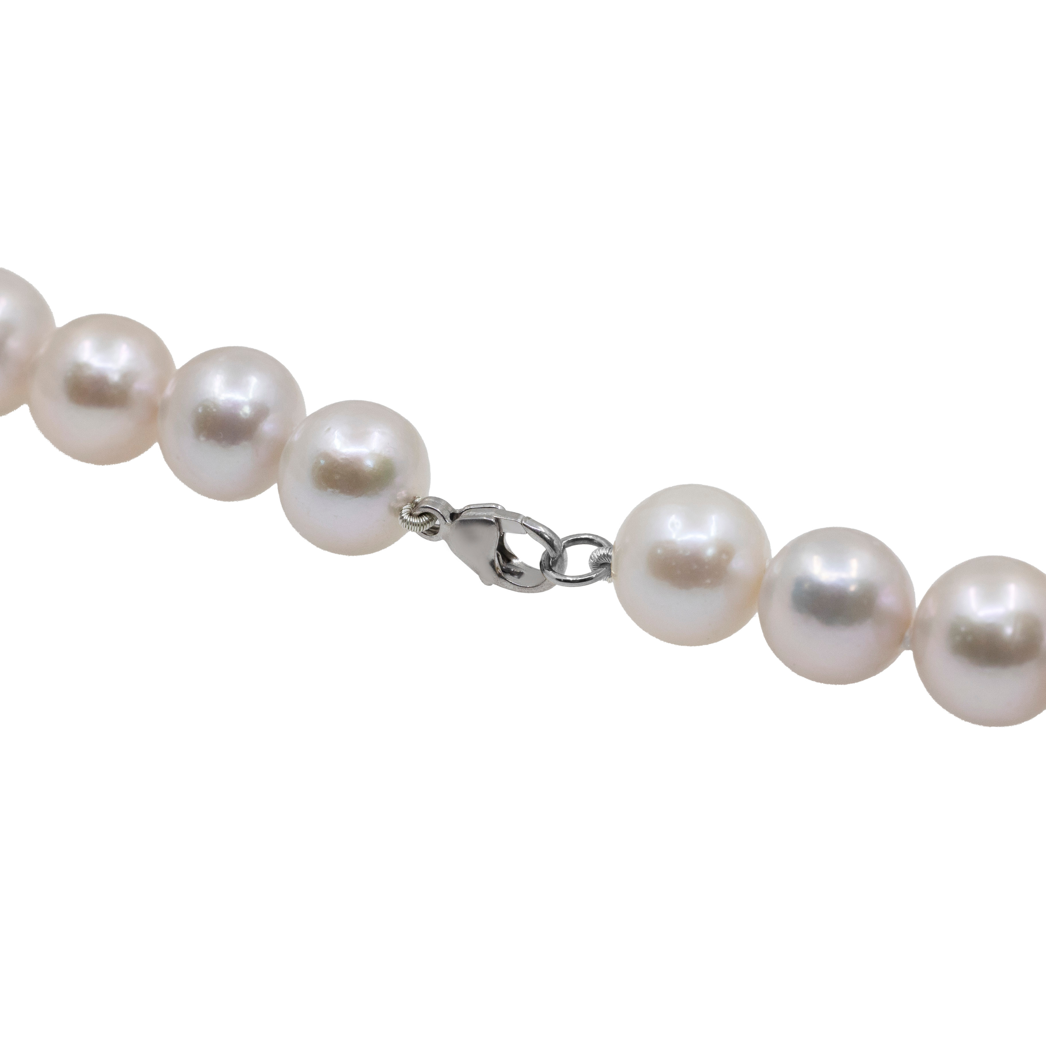  Colier Aur  Alb 18K, Perle 12 mm 2