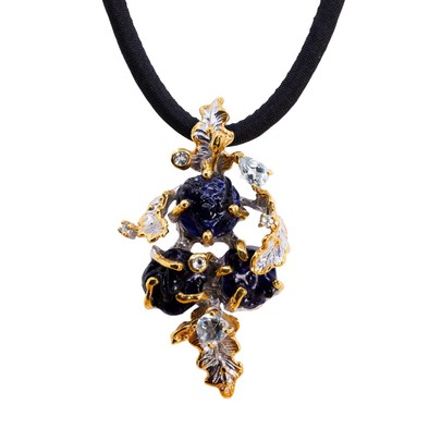  Colier Argint 925, Safir Brut, Topaz 1