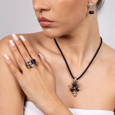  Cercei  Argint 925, Safir Brut, Topaz 4