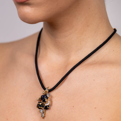  Colier Argint 925, Safir Brut, Topaz 4