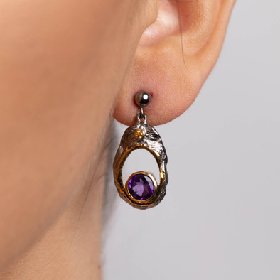  Cercei Argint 925, Ametist, Safire 2