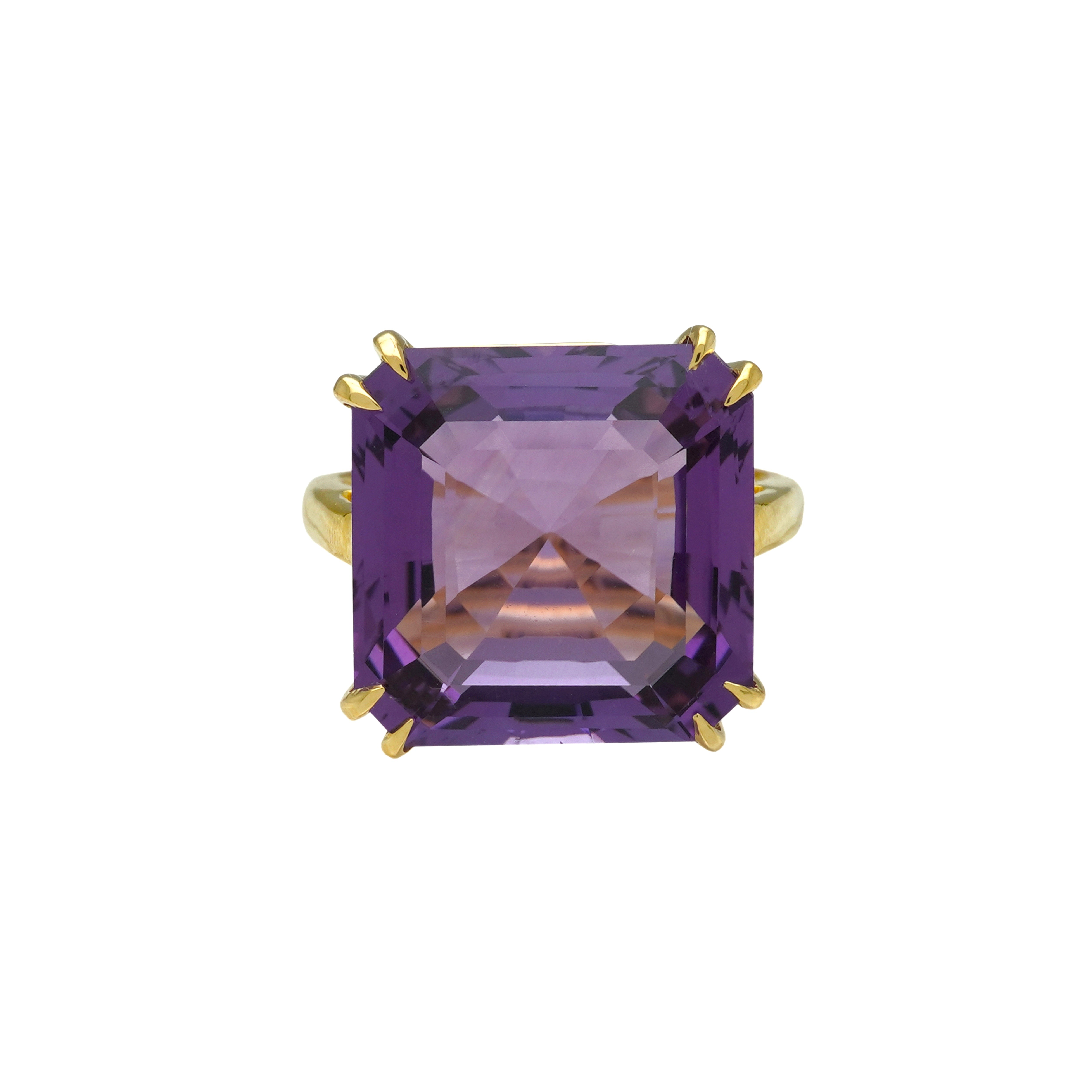  Inel Aur Galben 14k, Ametist 13.60 ct 1