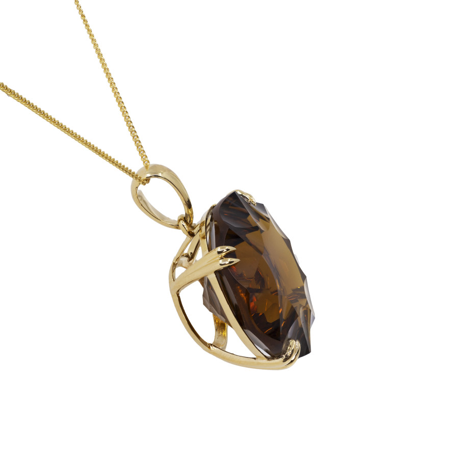  Pandantiv Aur 18k, Cuart Cognac 23 ct 3