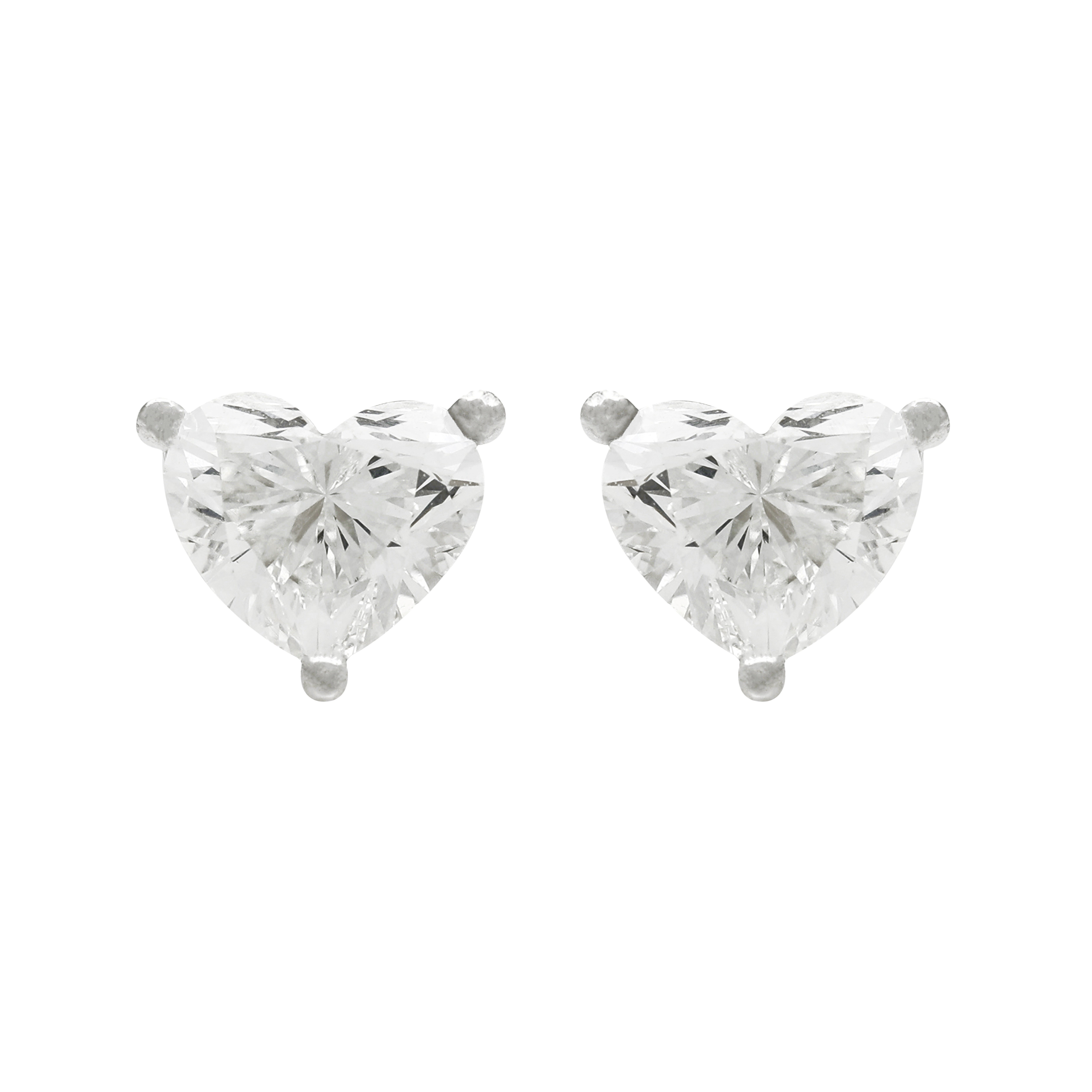  Cercei Aur Alb 18k, Diamante Solitaire 0.70 ct G/VVS1, 0.70 ct H/VVS1 1