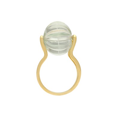  Inel Aur Galben 14k, Ametist Verde 18.50 ct 6