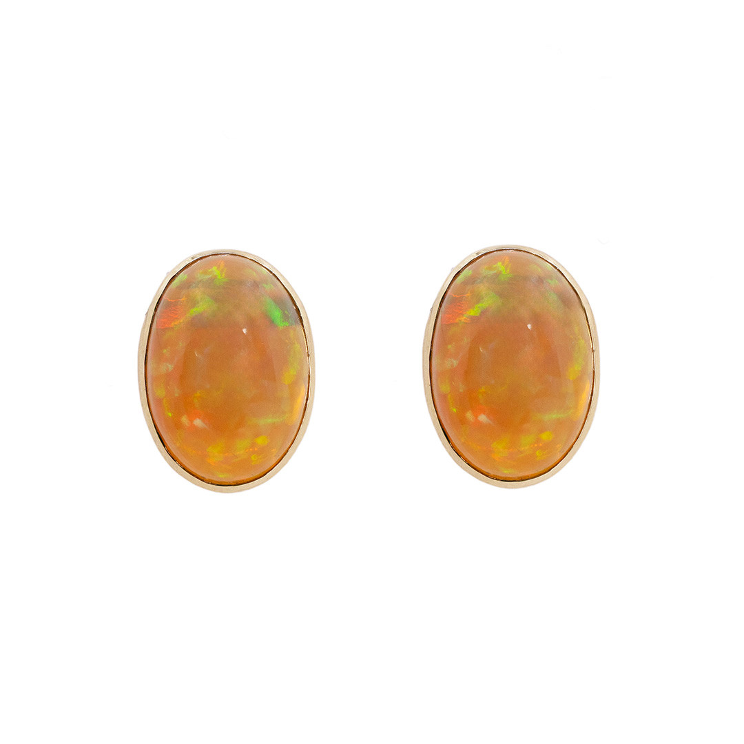  Cercei Aur Galben 14K, Opal 7.97 Ct 1