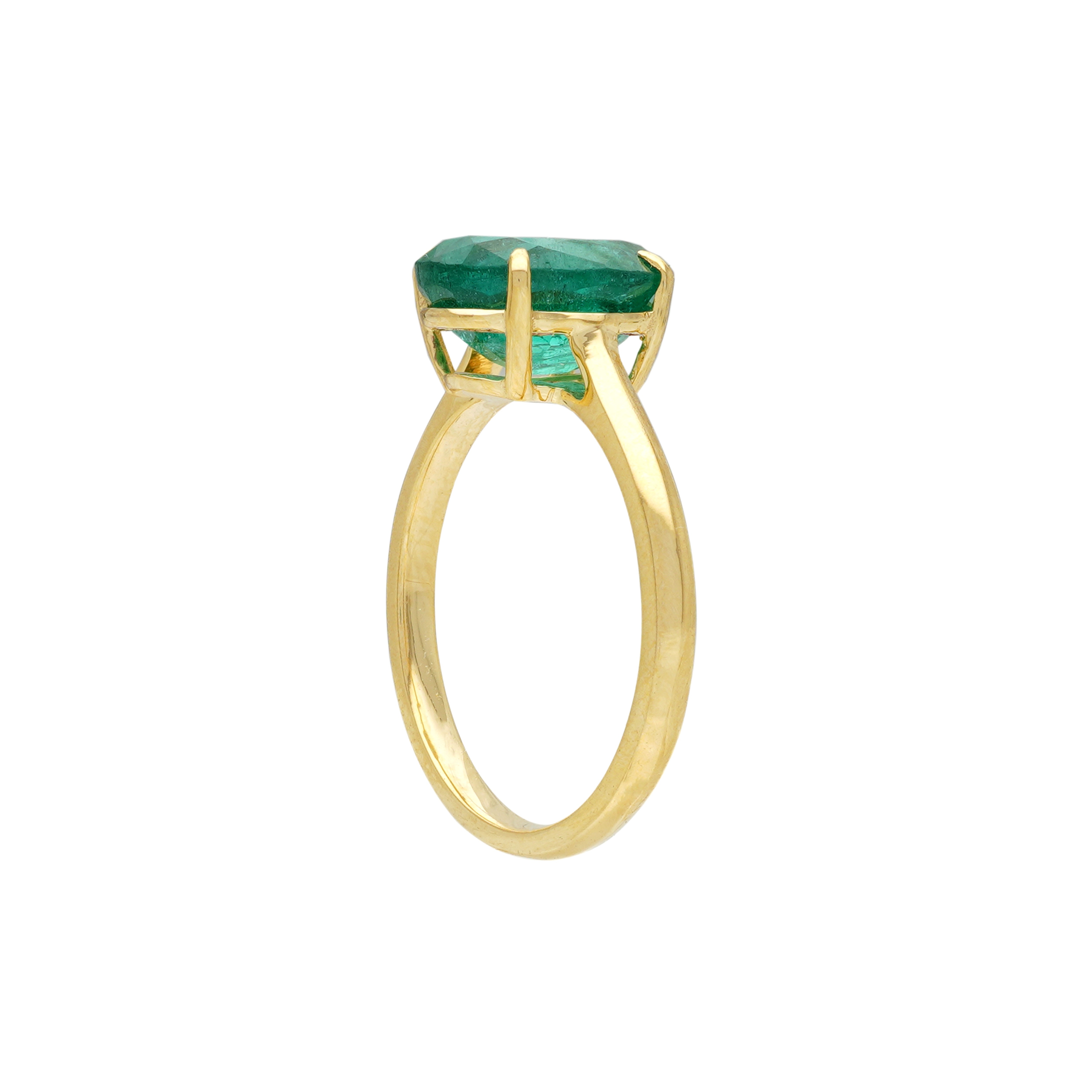  Inel Aur Galben 18K, Smarald 2.47 ct 3