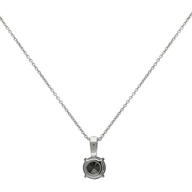  Colier Aur Alb 18k, Diamant negru 0.85 ct 2