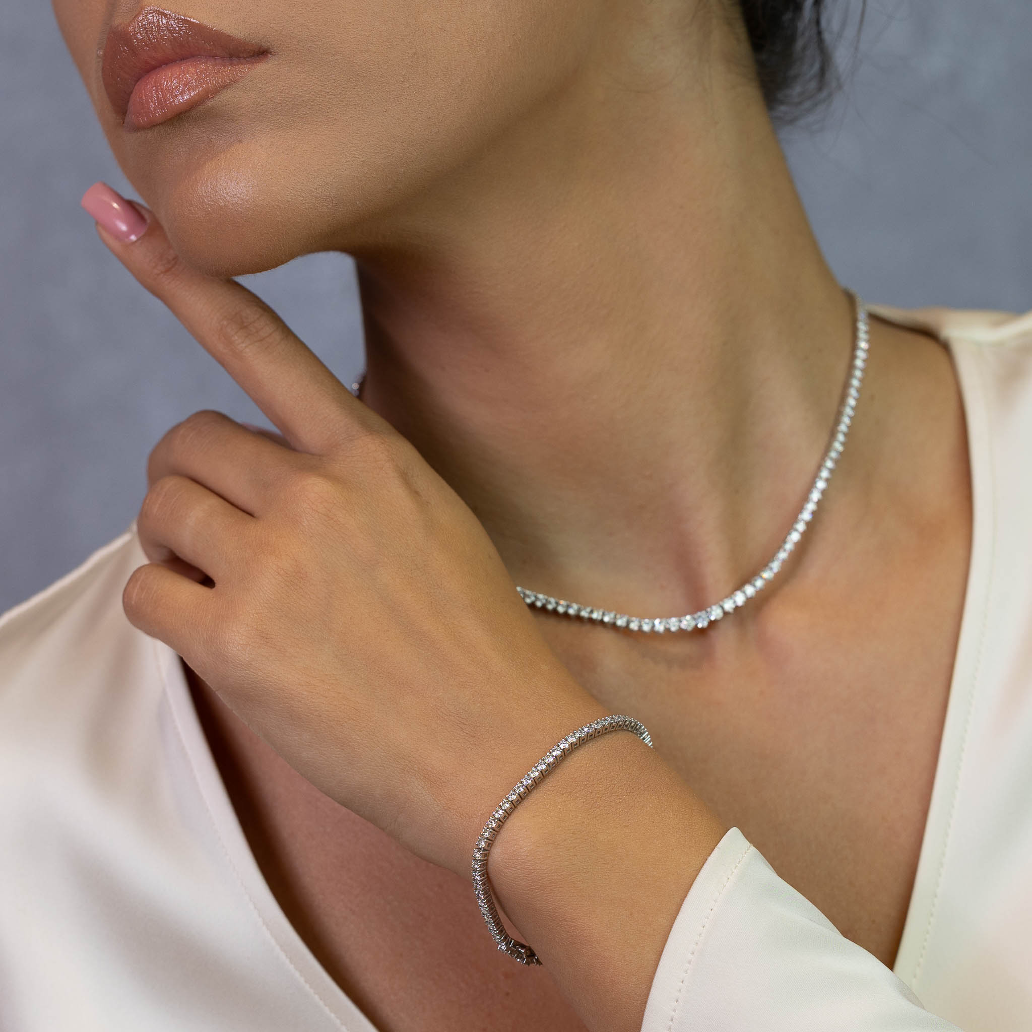  Bratara Aur Alb 18K, Diamante 3.50 Ct 3