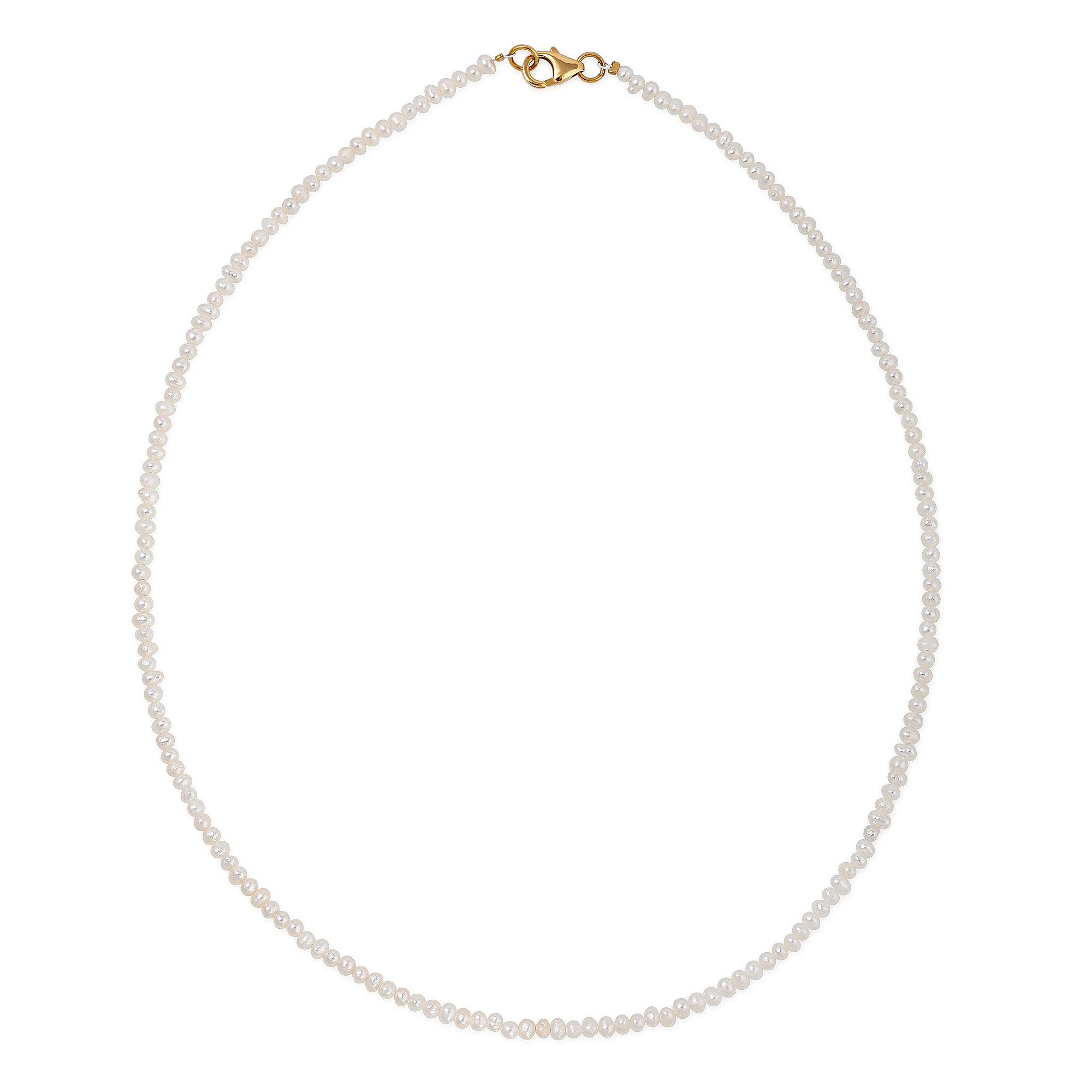  Colier Aur Galben 18k, Perle 3 mm 2