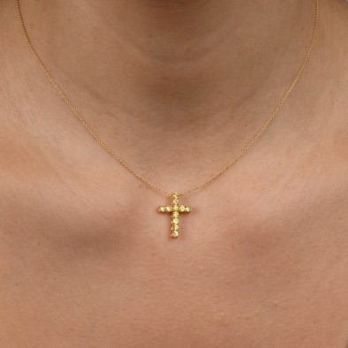  Colier Aur Galben 14K, Safire Galbene 0.95 Ct 3