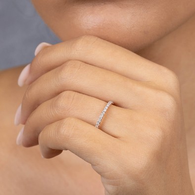  Inel Eternity Aur Roz 18K, Diamante 0.60 Ct 2