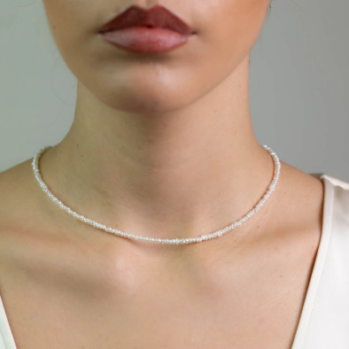  Colier Aur Galben 18k, Perle 3 mm 1