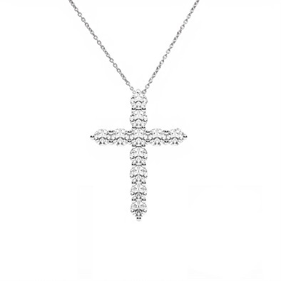  Colier Aur Alb 18K,  Diamante 2.35 Ct 