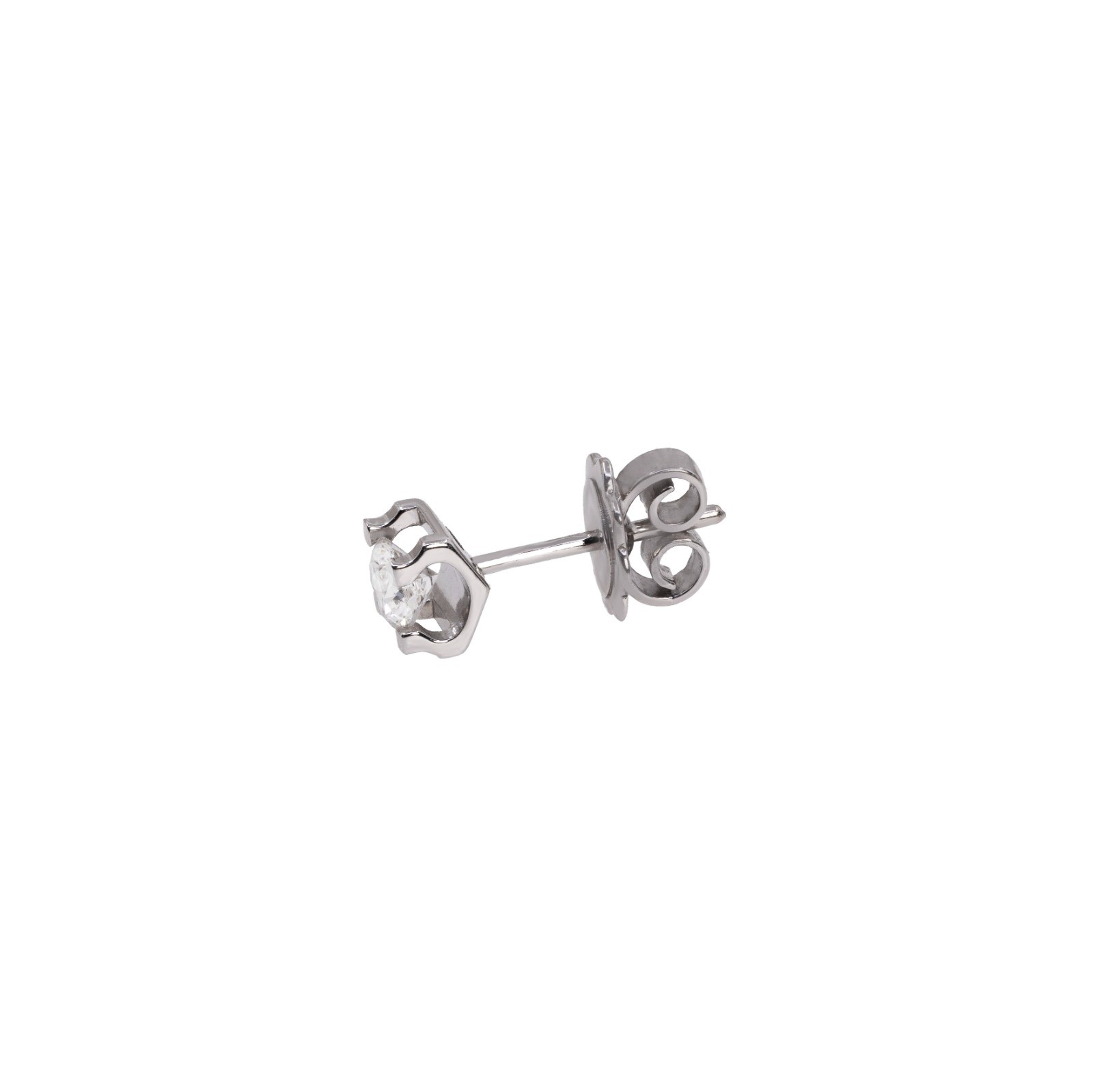  Cercel Aur Alb 18K, Diamant 0.31 Ct - Piercing 2