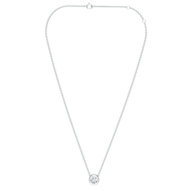  Colier Aur Alb 14k, Diamant Solitaire 0.11 Ct FG/VS 2