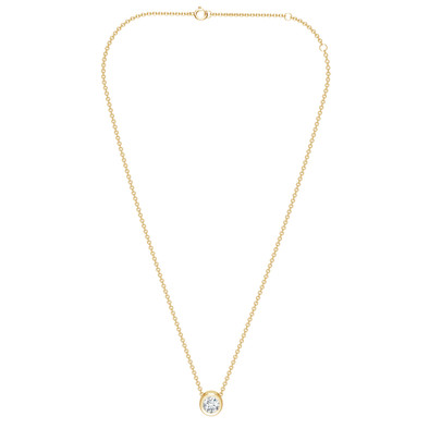  Colier Aur Galben 14k, Diamant Solitaire 0.11 Ct FG/VS 2