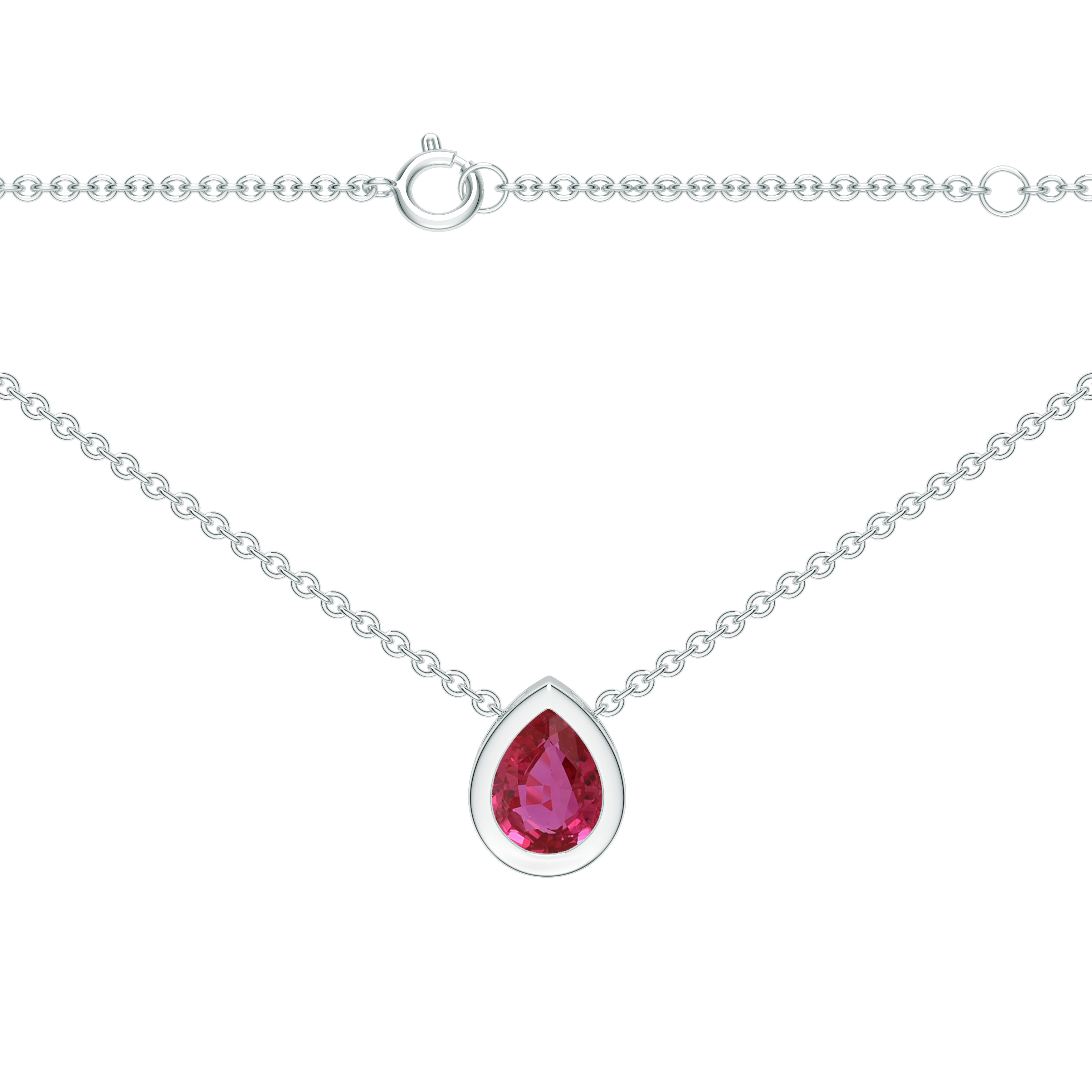  Colier Aur Alb 14k, Burma Rubin 0.18 Ct 4