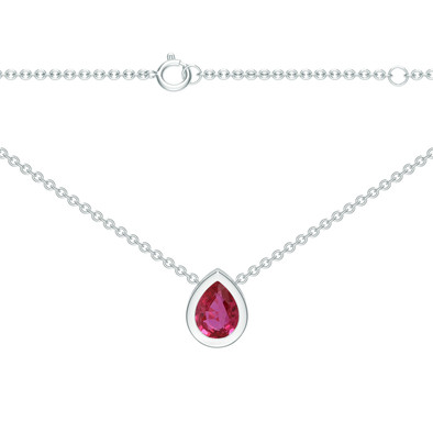  Colier Aur Alb 14k, Burma Rubin 0.18 Ct 4