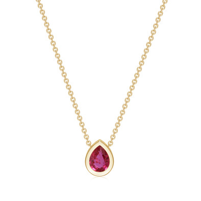  Colier Aur Galben 14k, Burma Rubin 0.18 Ct 1