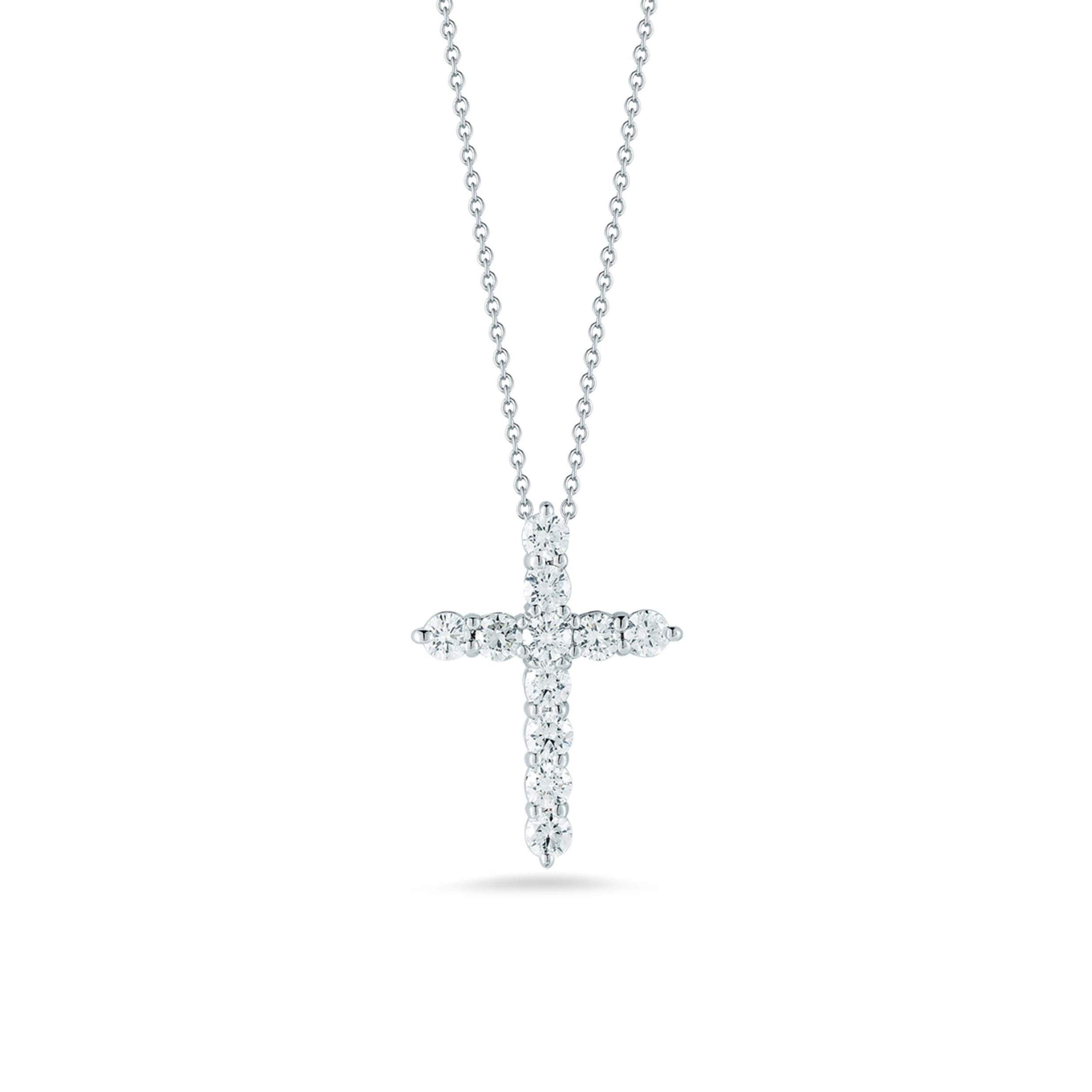  Colier Aur Alb 14k, Diamante 0.38 Ct 