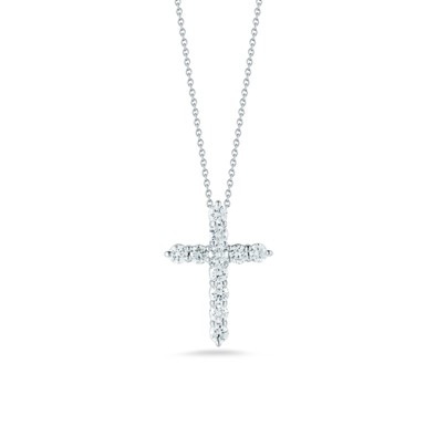  Colier Aur Alb 14k, Diamante 0.38 Ct 