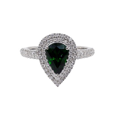  Inel Aur 18k, Tsavorit 1.32 ct, Diamante 0.56 ct 1
