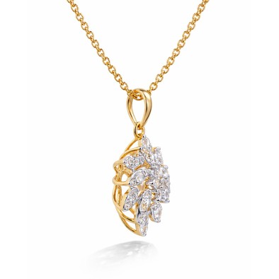  Pandantiv Aur Galben 18K, Diamante 0.60 Ct 2