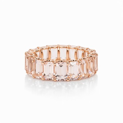  Inel Eternity Aur Roz 18K, Morganit 9.10 Ct 1