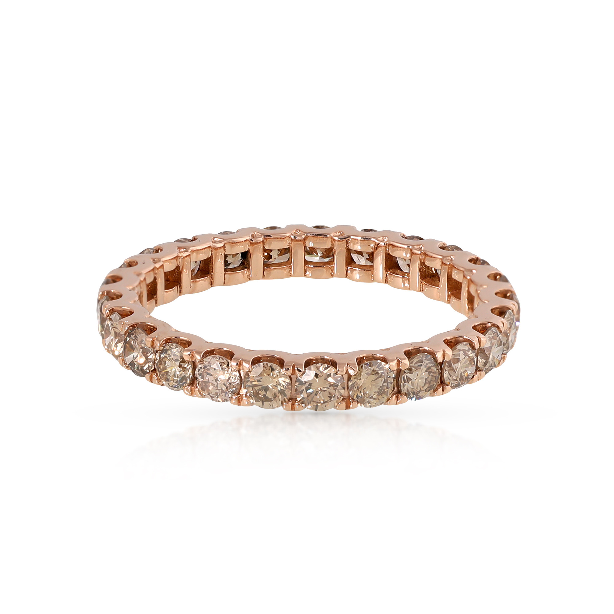  Inel Eternity Aur Roz 18k, Diamante Champagne 1.78 Ct 1