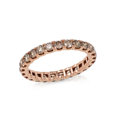  Inel Eternity Aur Roz 18k, Diamante Champagne 1.78 Ct 3