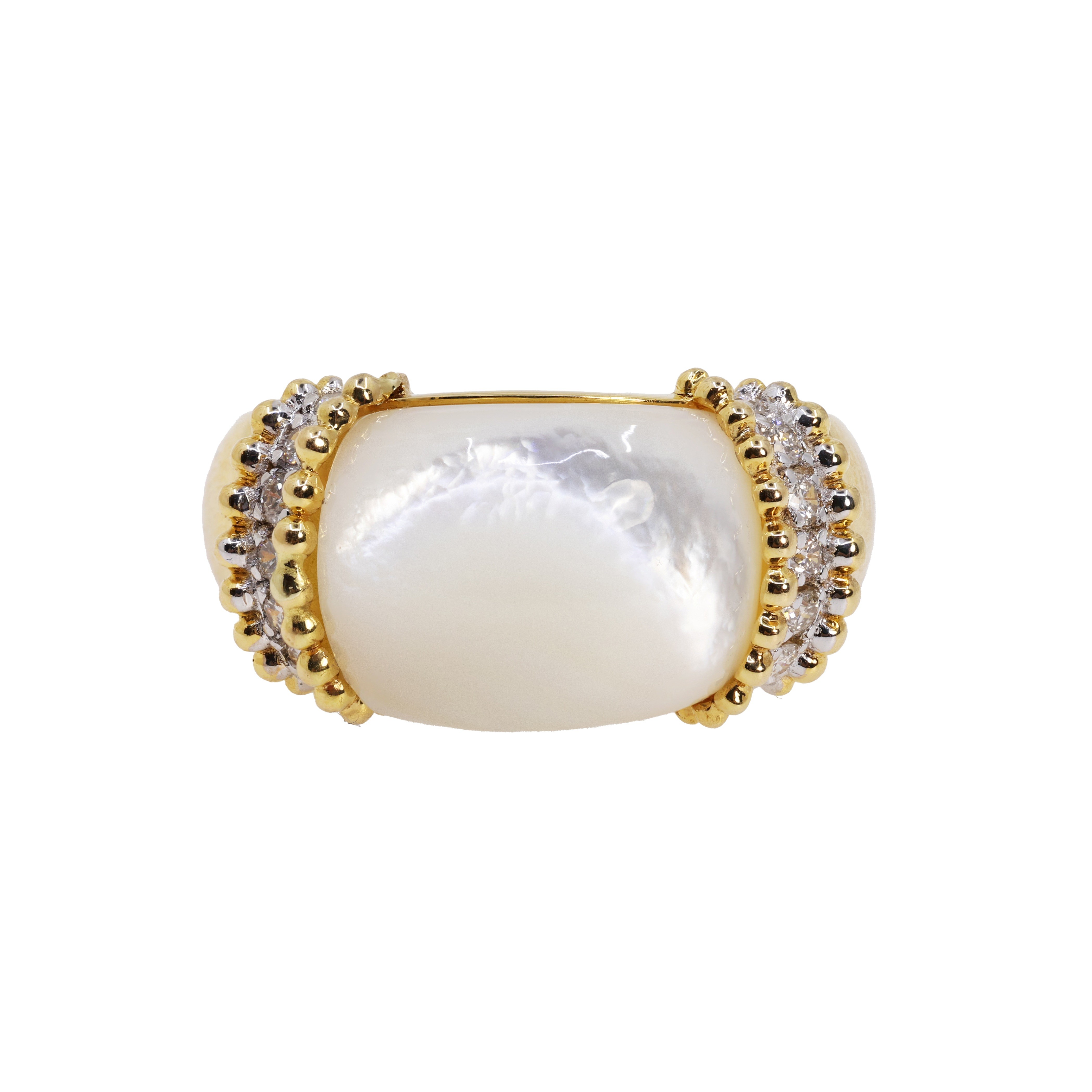  Inel Aur 18k, Scoica Sidef 9.22 ct, Diamante 0.38 ct 1