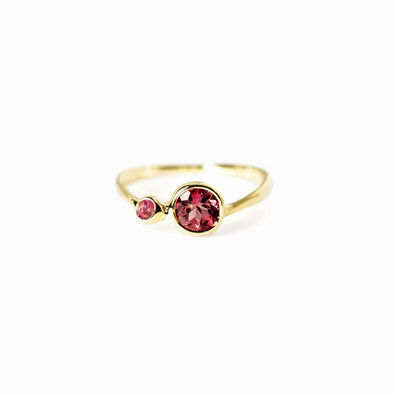  Inel Aur Galben 14k, Turmalina, Safir 1