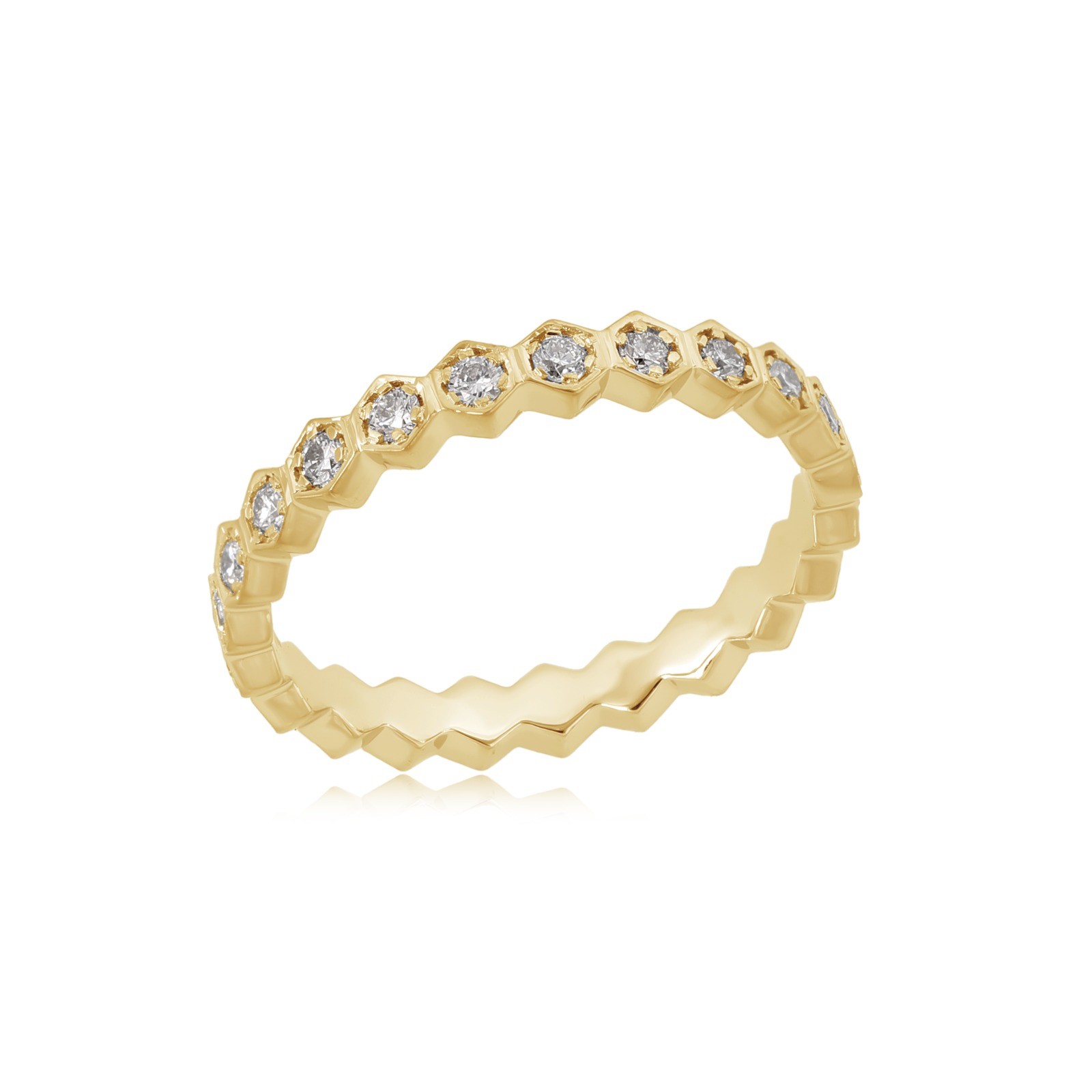  Inel Eternity Aur Galben 14k, Diamante 0.52 Ct 2