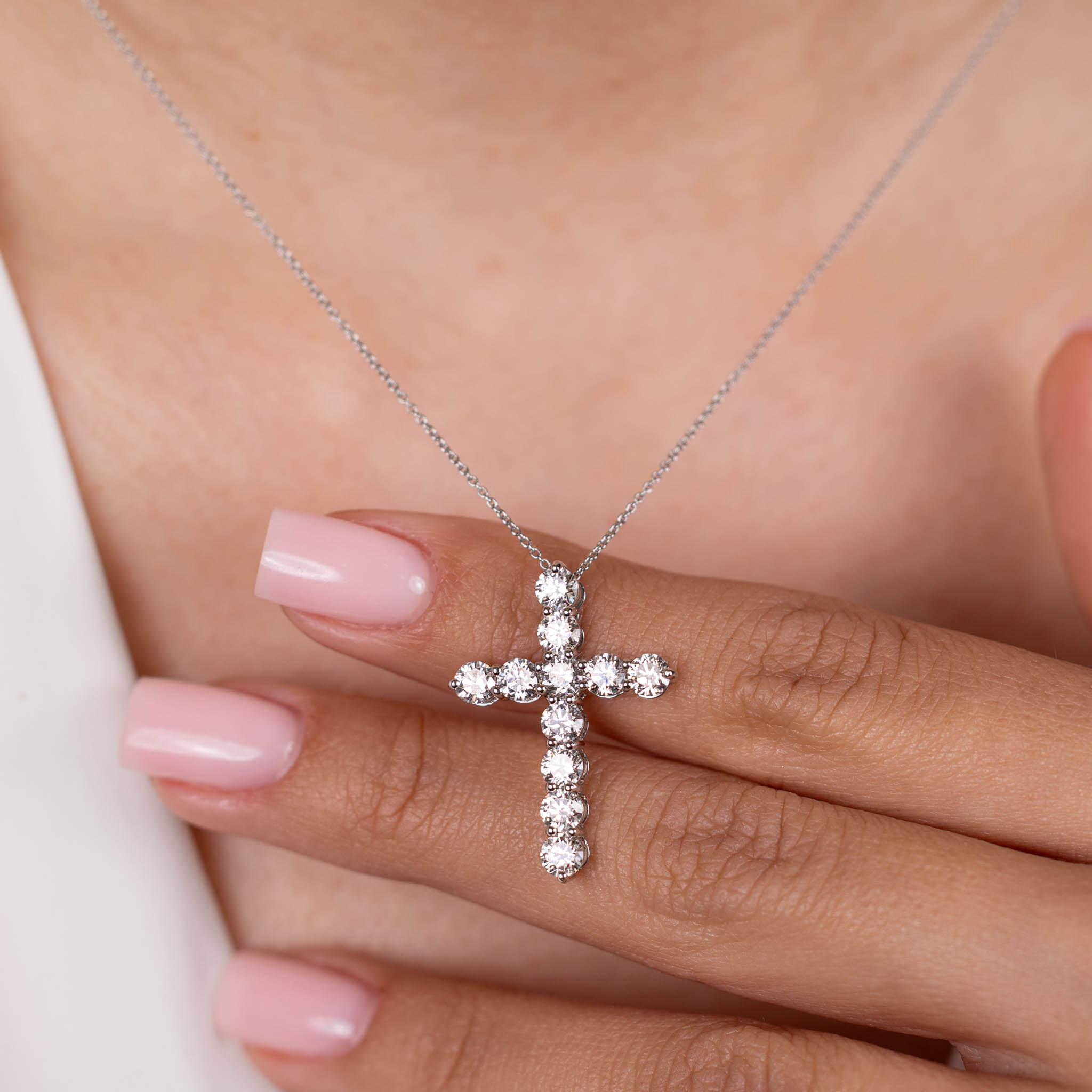  Colier Aur Alb 18K,  Diamante 2.35 Ct 2