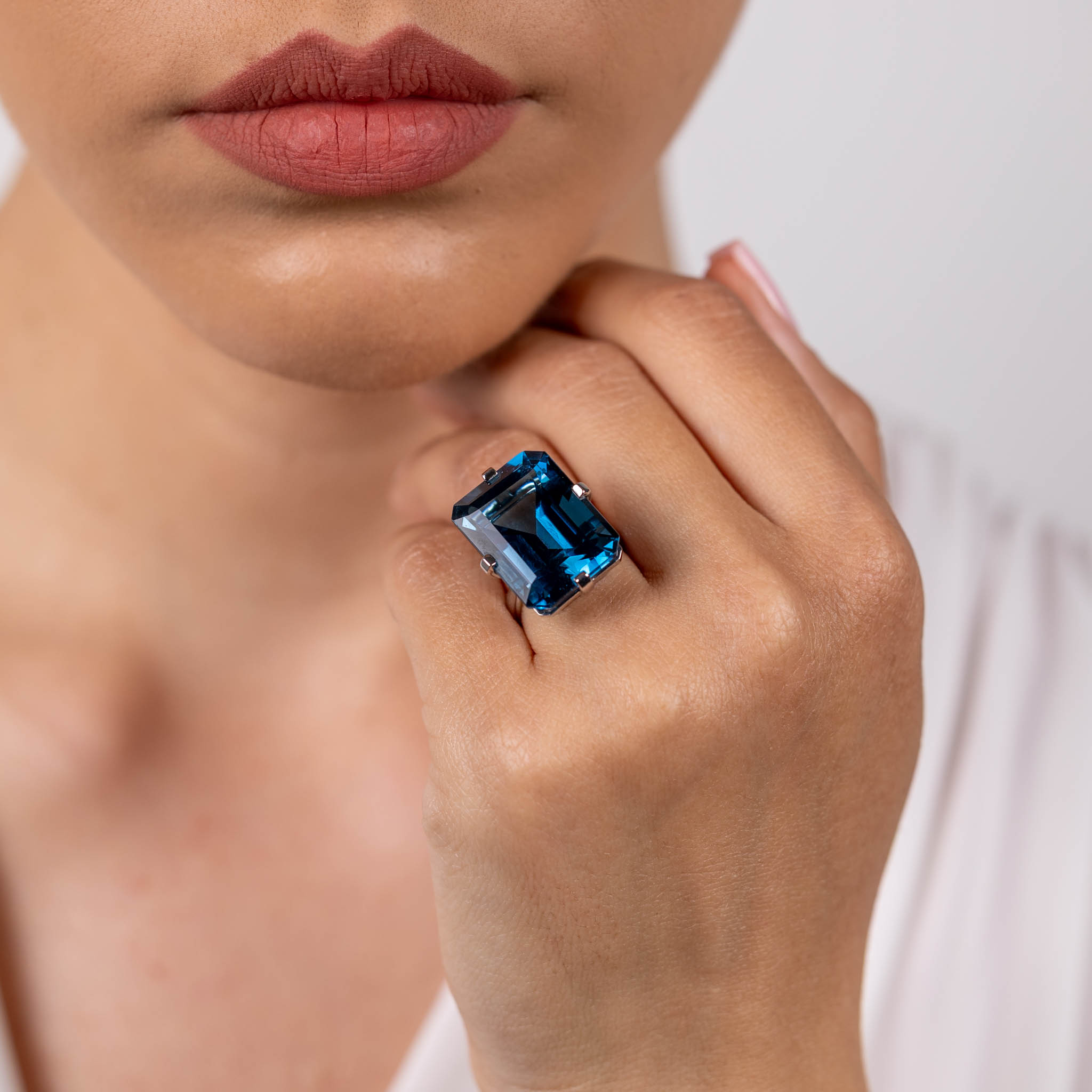  Inel Aur 18k, London Topaz 36 ct 2