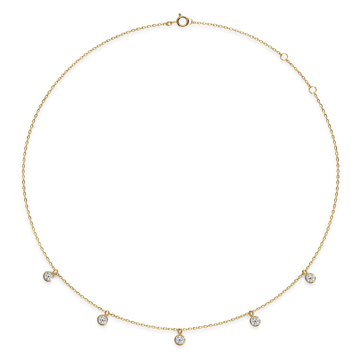  Colier Aur Galben 14k, Diamante 0.45 Ct 