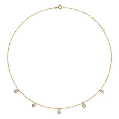  Colier Aur Galben 14k, Diamante 0.45 Ct 