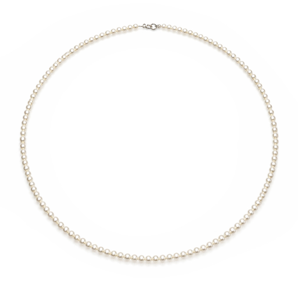  Colier Aur Alb 18k, Perle 3.5 mm 1