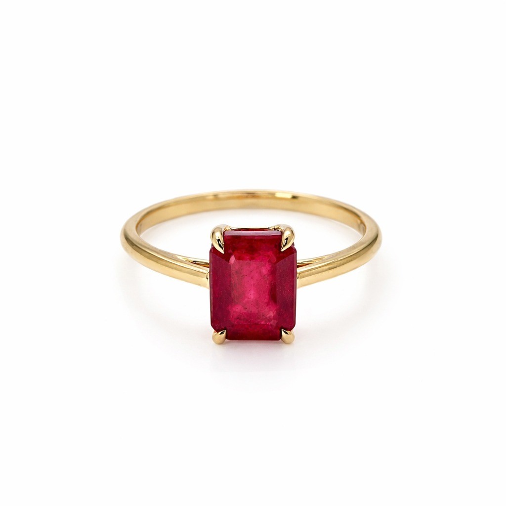  Inel Aur Galben 18K, Rubin 1.96 Ct 1