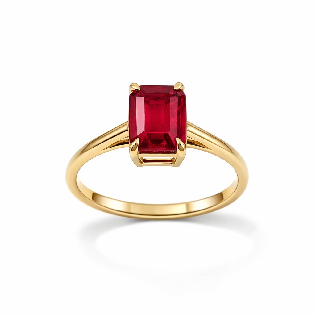  Inel Aur Galben 18K, Rubin 1.96 Ct 2