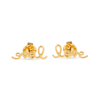  Cercei Aur Galben 14K - Love 1