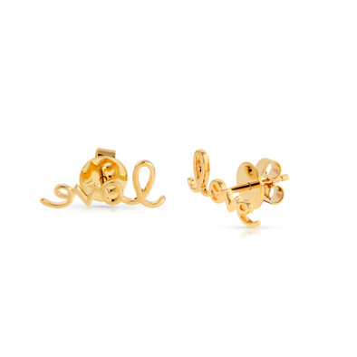  Cercei Aur Galben 14K - Love 2