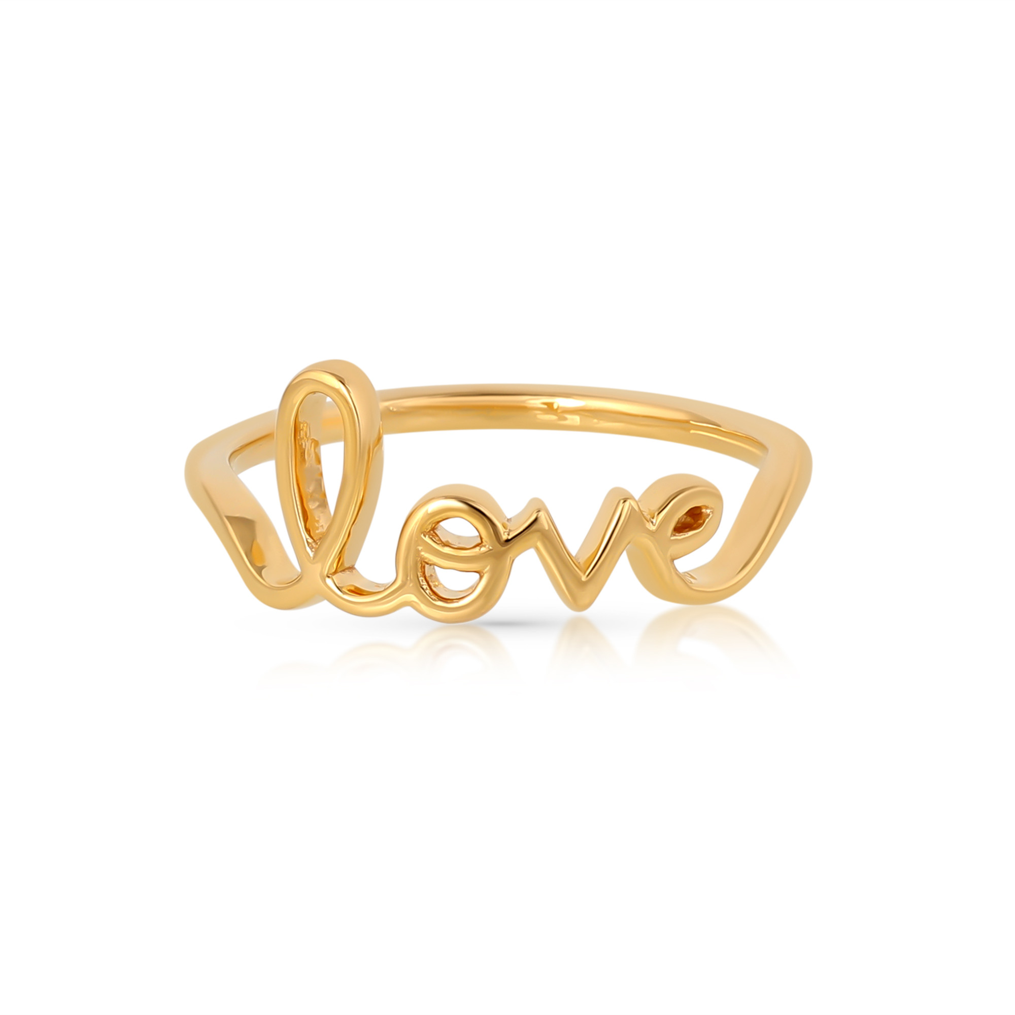  Inel Aur Galben 14K - Love 1